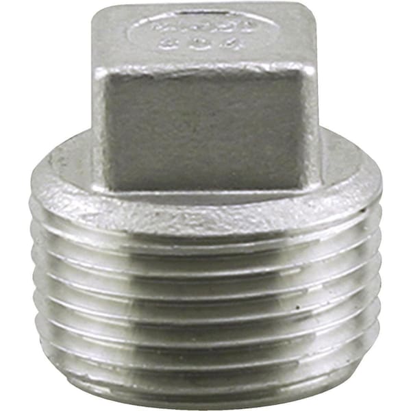 Plumbeeze PLUMB-EEZE 1/4 In. MIP Square Head Stainless Steel Plug U2-SSP-02 - main